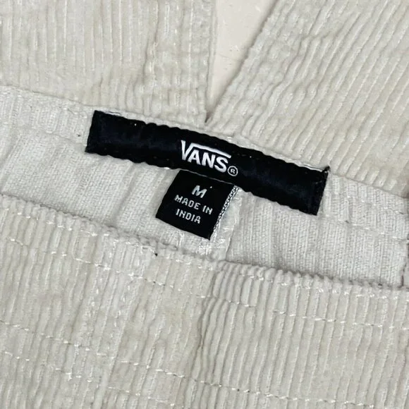 Vans Overalls Womens Medium Corduroy Floral Emroidered Ground Work Skate Party - Picture 4 of 12